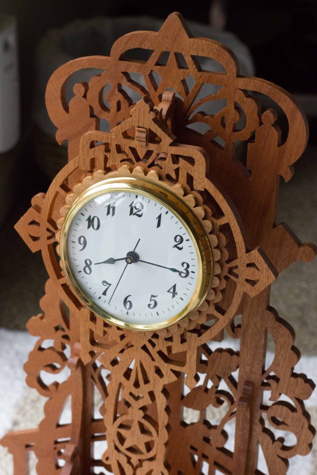 Fretwork Clock