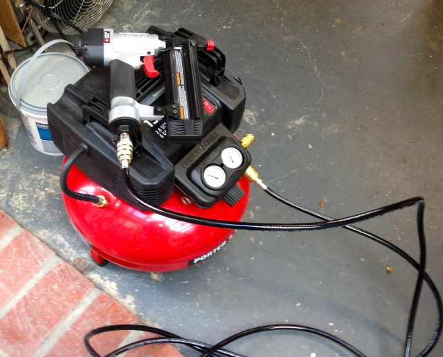 My new air compressor and brad nailer